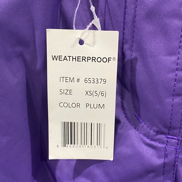 Weatherproof 32 degrees, kids winter ski/snow pants size XS 5/6 in purple NWT. - Picture 9 of 9